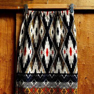 Anthropologie Geometric Pencil Skirt